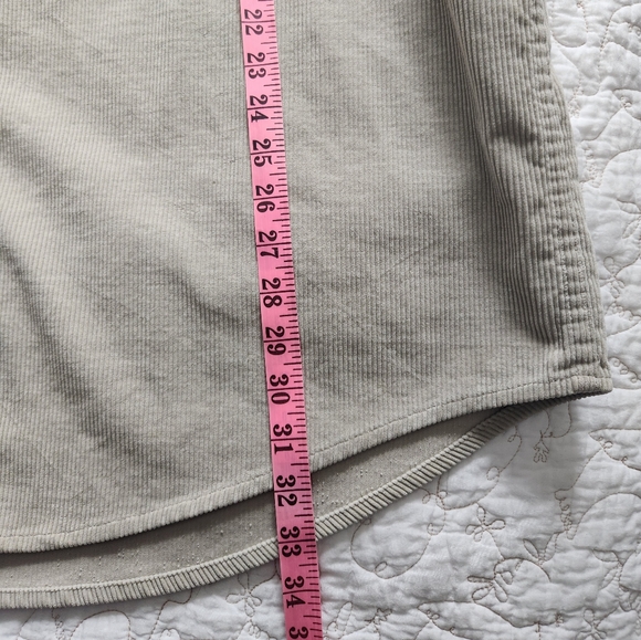Abercrombie & Fitch Tan Corduroy Shirt Shacket Men's XL Women's Oversized Fall - Picture 10 of 10
